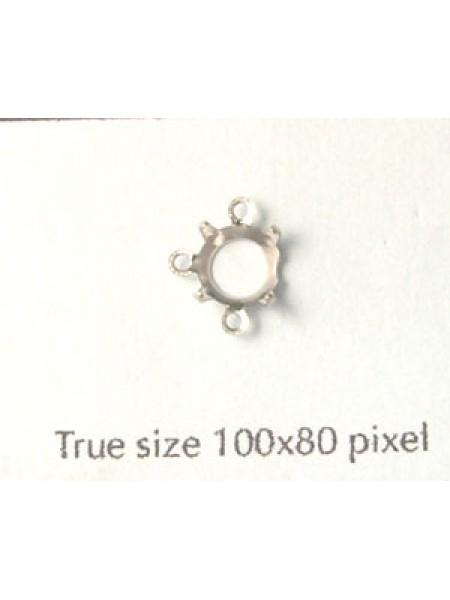 Setting Round SS30 3 Rings Rhodium Pl