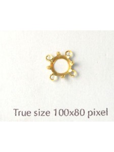 Setting Round SS30 4 Rings Gold Plated