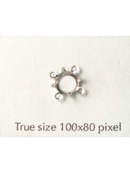 Setting Round SS30 4 Rings Rhodium Pl