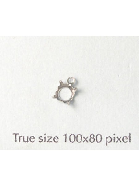 Setting Round SS19 1Ring Rhodium Pl