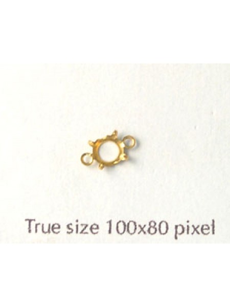 Setting Round SS19 2 Rings Gold Plated