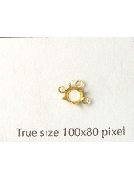 Setting Round SS19 3 Rings Gold Plated