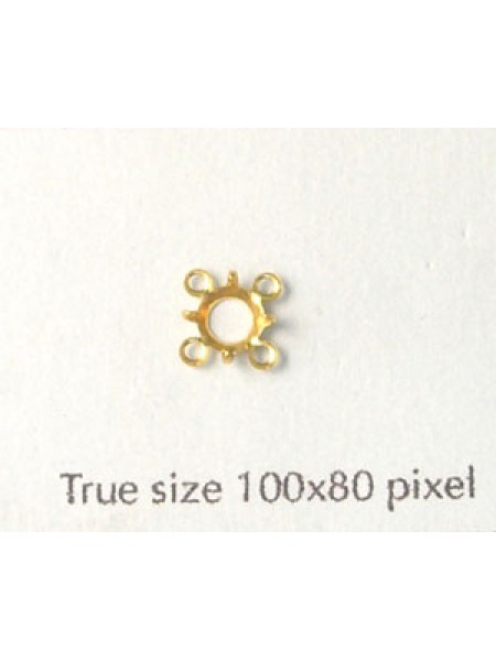 Setting Round SS19 4 Rings Gold Plated