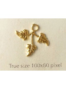 Leaves Charm (right) Gold Plated