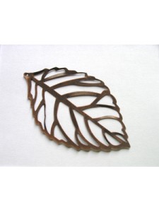 Iron Leaf 54x31mm (1mm H) Copper plated