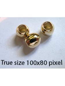 Oval Bead (Brass) 6.5x6.5mm H:3.3mm G/P