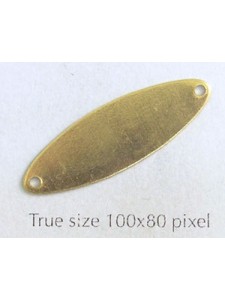 Olive blank 30mm w/2holes 1.3mm RAW