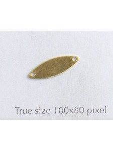 Olive blank 15mm w/2 holes 1.3mm RAW