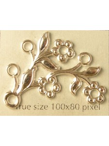 Metal Stamping Floral (right) 30mm SP