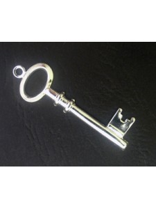 Key 44.5mm long 1-sided 1-ring Silver Pl