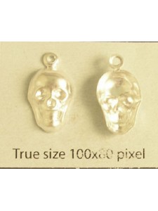 Skull Charm w/ring Silver Plated