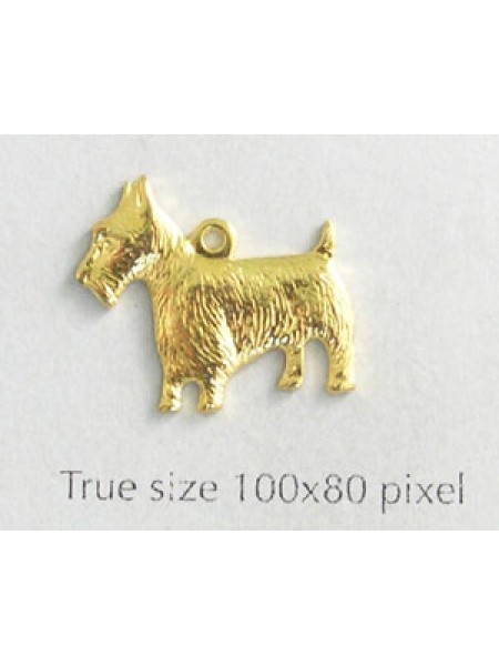 Terrier Charm Gold Plated