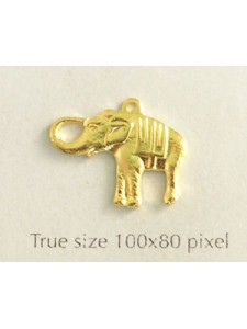 Elephant Charm Gold Plated