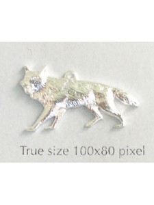 Wolf Charm Silver Plated