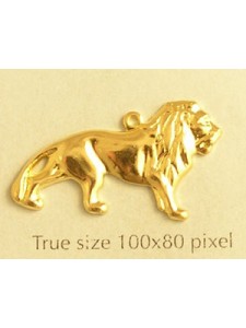 Lion Charm Gold Plated