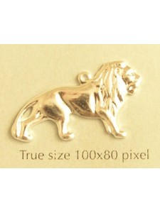 Lion Charm Silver Plated