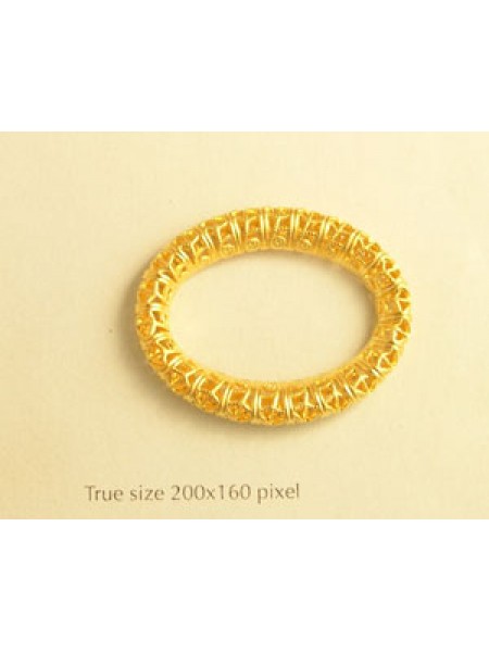 Filgree Oval Ring  35x28mm  Gold