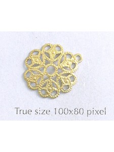 Filigree Charm 15mm with ring RAW