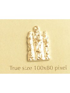 Totem Poles Charm Silver Plated