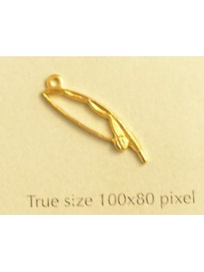 Fishing Rod Charm Gold plated