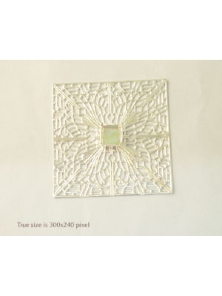 Filigree Plate Square with 10x10 set S/P
