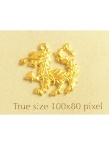 Dragon Charm Gold Plated