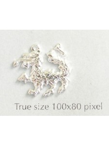 Dragon Charm Silver Plated