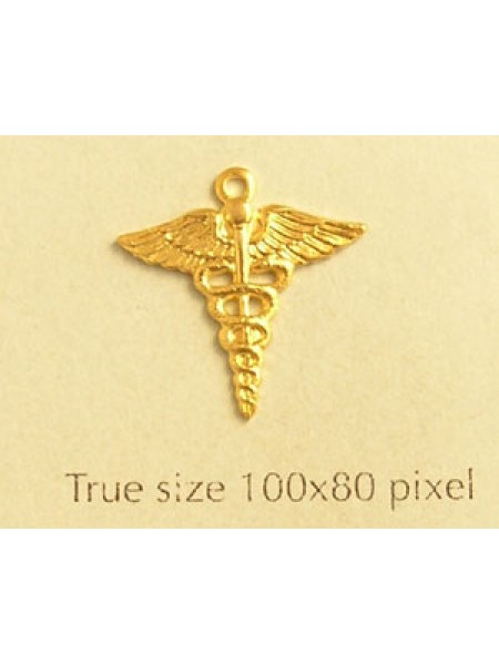 Medical Symbol Charm Gold Plated