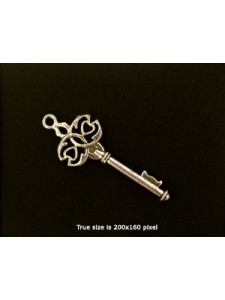 Key 45mm long  2mm thick Antique Silver