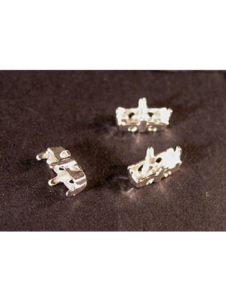 Setting for 4501 7x3mm 4-holes Silver Pl