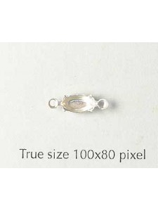 Setting for Swar 4200 8x4 2-ring Silver