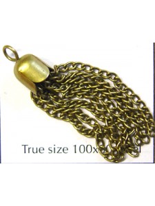 Tassel Chain Antique Brass