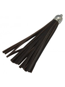 Leather Pendant Tassel Nickel 85mm