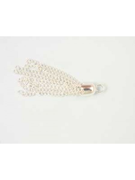 Tassel Chain Silver plated - each