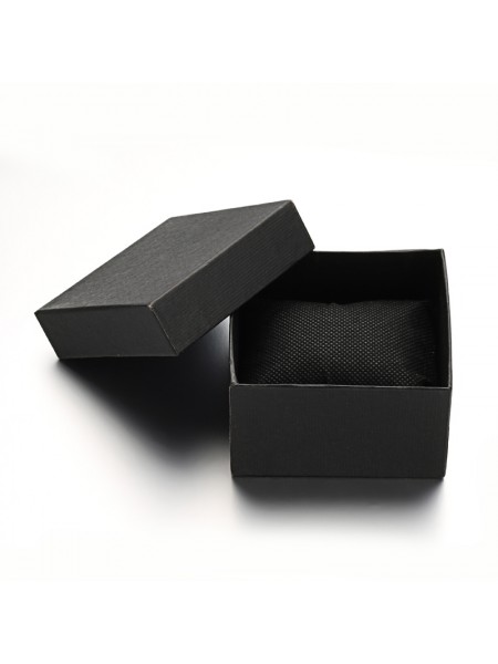 Box w/sponge pad 9x8x5cm Black