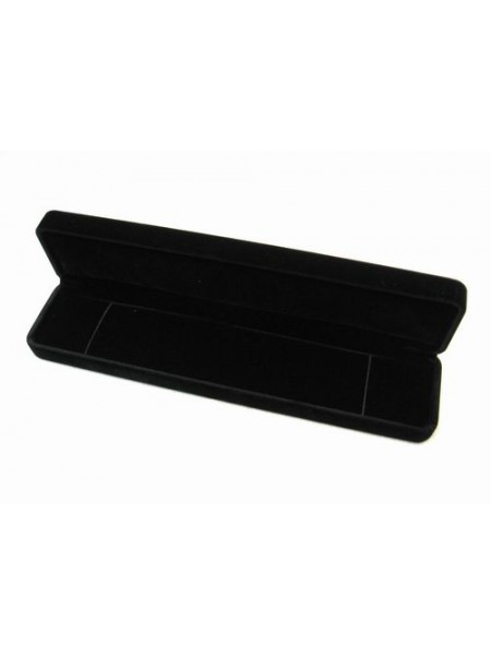 Velour Necklace Box 24x5x3cm Black