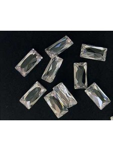 CZ AAA Baguette 8x4mm White -per 10pcs