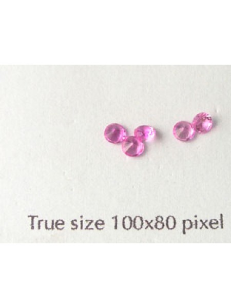 Synthetic Gemstone 3mm Round Pink Ruby