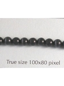 Cats Eye Bead Round 4mm Black - Strand