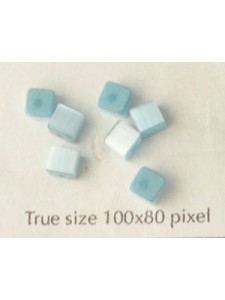Cats Eye Cube 4mm Turquoise