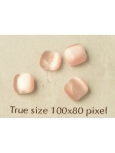 Cats Eye Square Disc 6mm Pink