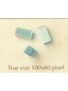Cats Eye Tube Square 4x6mm Turquoise