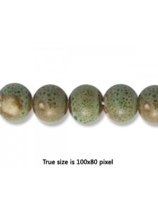 Ceramic Round Bead 8mm Antique Green