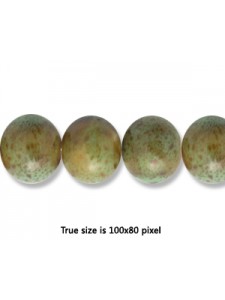 Ceramic Round Bead 10mm  Antique Green