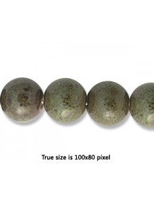 Ceramic Bead 10mm Antique Dark Green