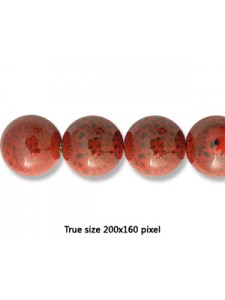 Ceramic Round Bead 18mm  Antique Red