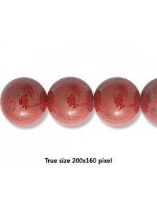 Ceramic Round Bead 20mm  Antique Red
