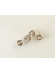 Chinese Bi-cone Bead 4mm Black Diamond