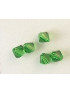 Chinese Bi-cone Bead 6mm Light Emerald