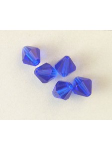 Chinese Bi-cone Bead 6mm Sapphire